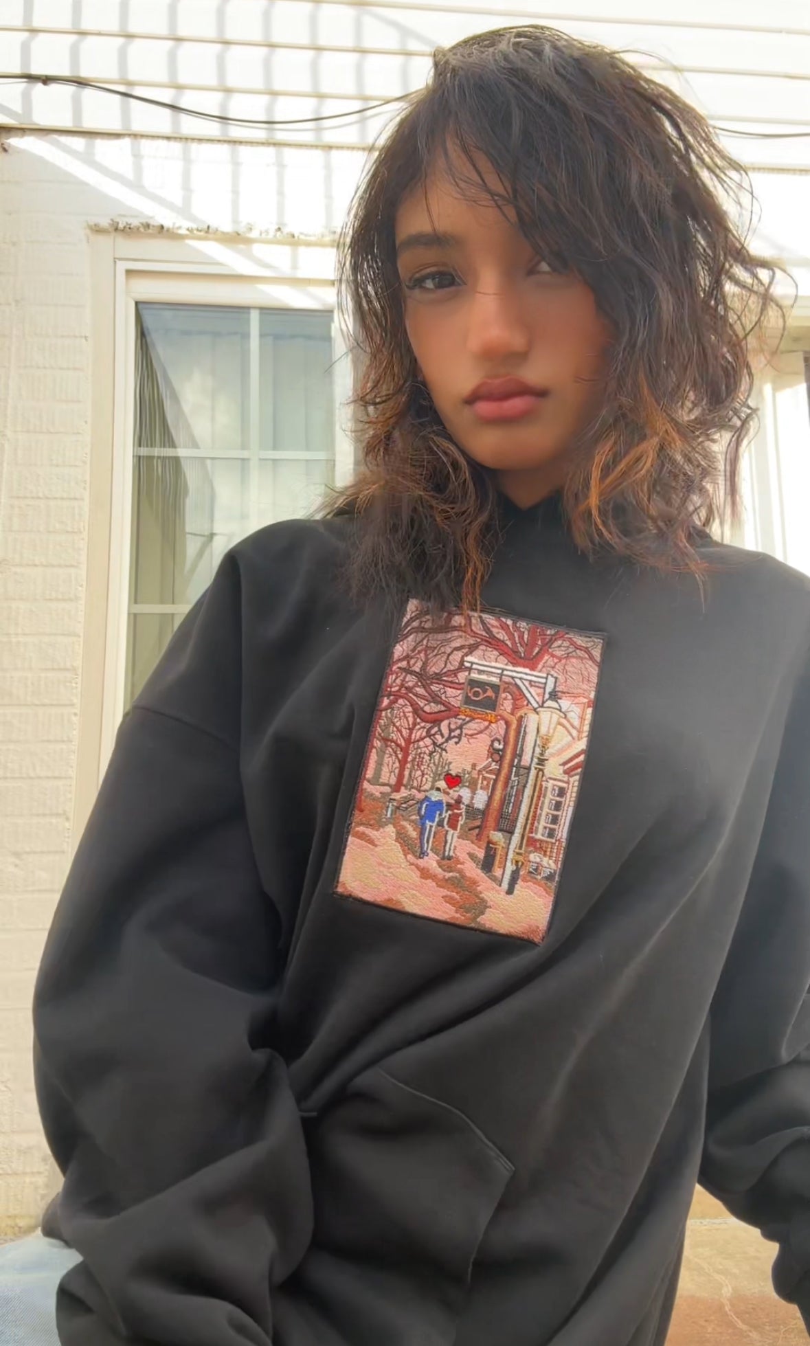 "Winter Love" Embroidered Hoodie