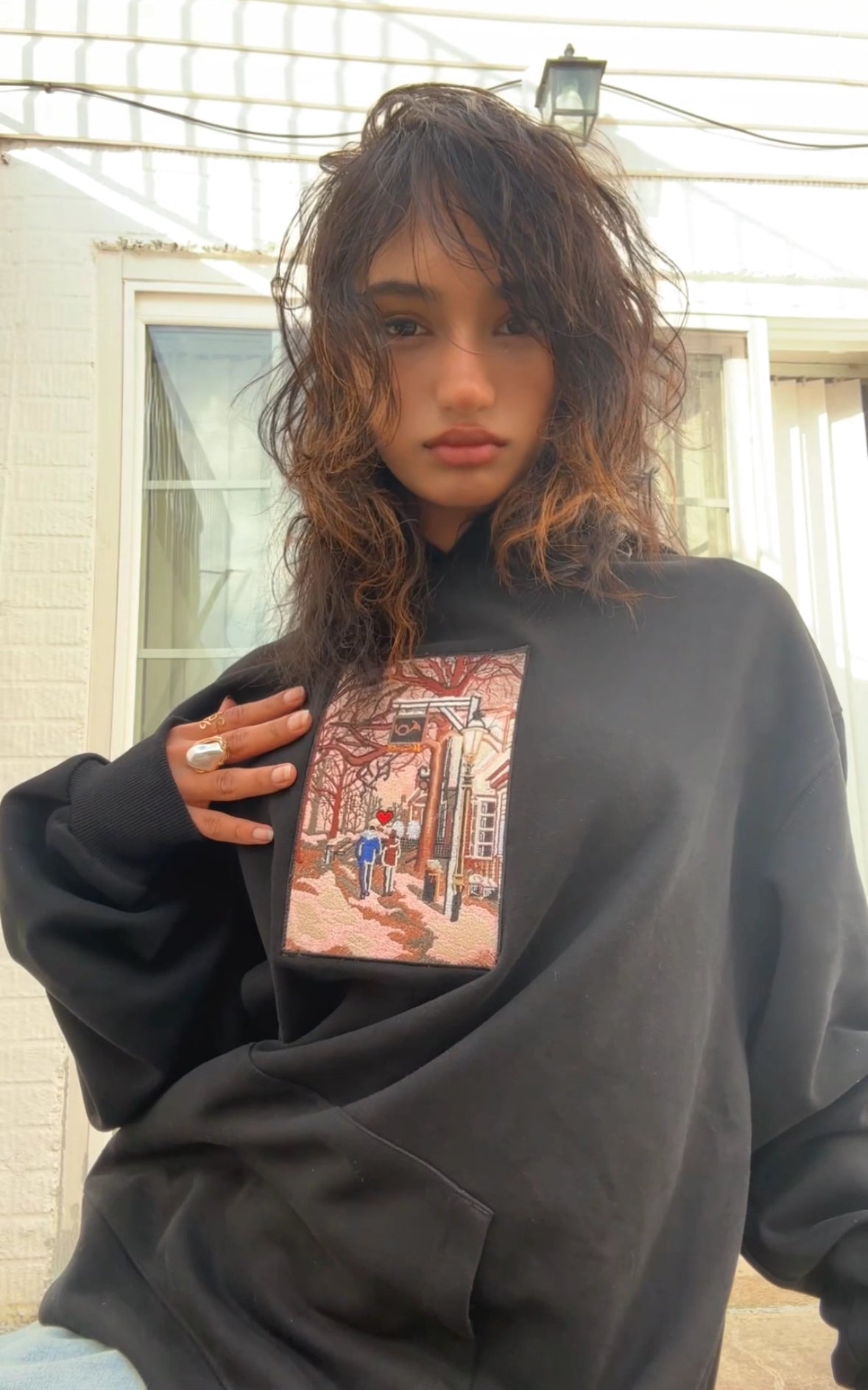 "Winter Love" Embroidered Hoodie