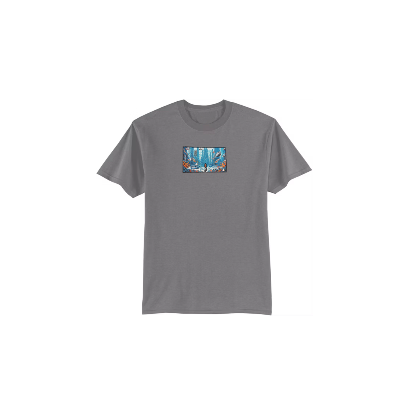 "Underwater City" Embroidered T-Shirt